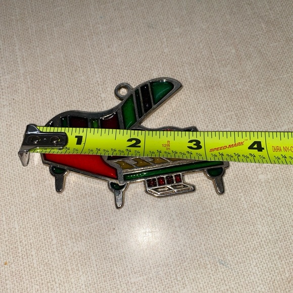 Vintage‎ Stained Glass Piano Pendant Suncatcher Window  Christmas Ornament - Picture 2 of 8